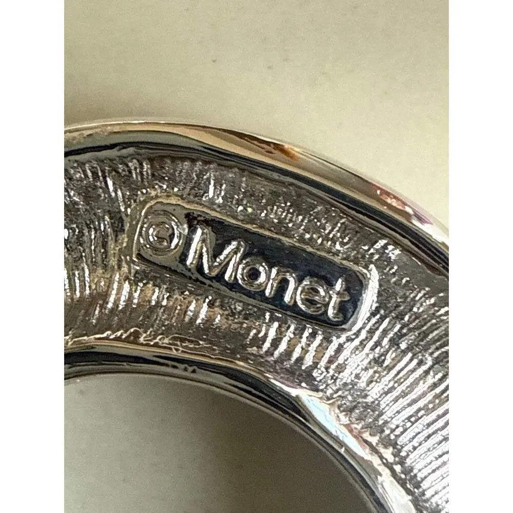Money silver heart costume jewelry brooch MCM